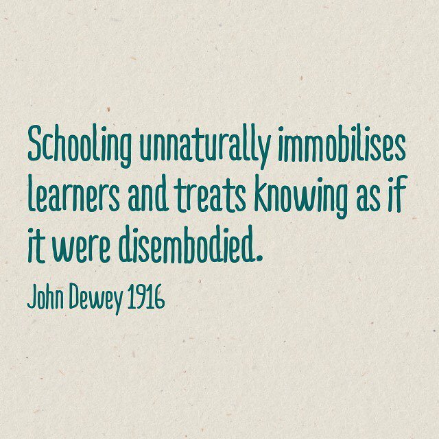 Wishing we would have listened more closely to Dewey on how a student learns. Here's to building a better system!

#nevergiveup#disruptingeducation#learnerlededucation bit.ly/2WtwbKP