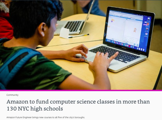 fssanews's tweet photo. Thrilled to share that FSSA has been selected for Amazon Future Engineer's program! We can’t wait to build the future with @amazonnews in #NYC! #Coding #STEM
https://t.co/4rX7HlOBtZ https://t.co/iqjeCQaOk8