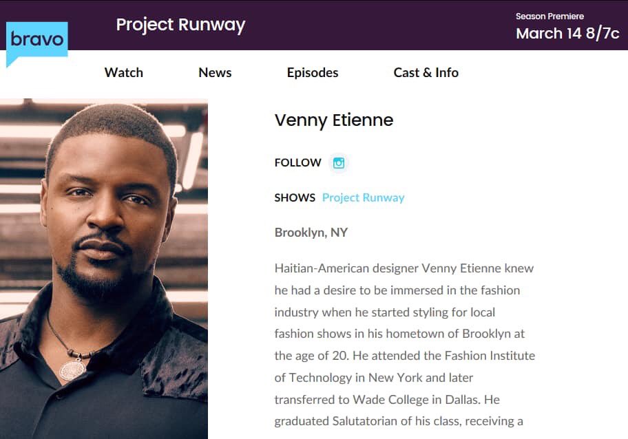Congratulating my dear friend Venny Etienne of <a href="/levenity/">L E V E N I T Y</a> for his upcoming season on <a href="/BravoTV/">Bravo</a> <a href="/ProjectRunway/">Project Runway</a> - glad to see Dallas Designers kicking ass lately! So PROUD!!!!! #DallasProud #DallasTilIDie