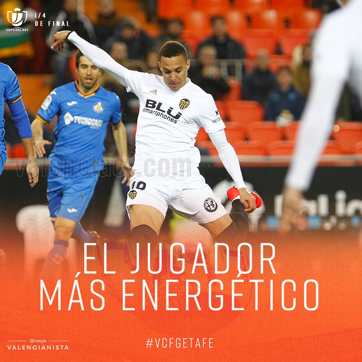 🔋 El jugador MÁS energético del  #VCFGetafe 

⚡️⚡️⚡️ RODRIGOOOOO MORENO ⚡️⚡️⚡️

@EValencianista #CopaDelRey