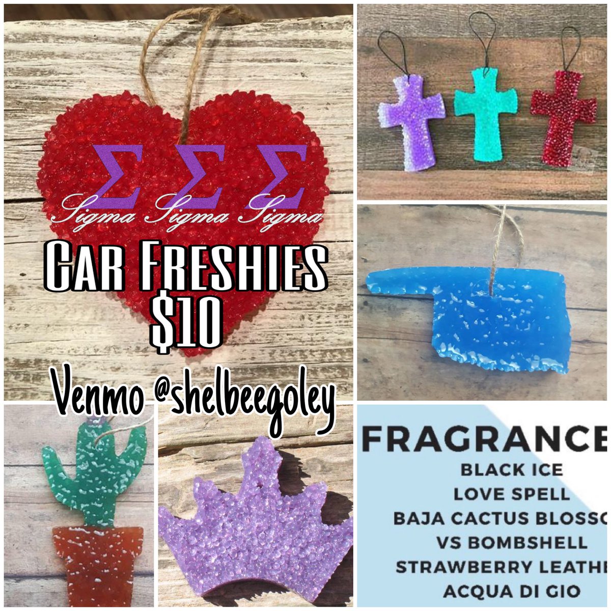 braedyngoley6's tweet image. Want your car to smell like a sorority girl was in it? Buy a car freshie from my sister @ShelbeeG #uco #trisigma #fundraiser #RollChos