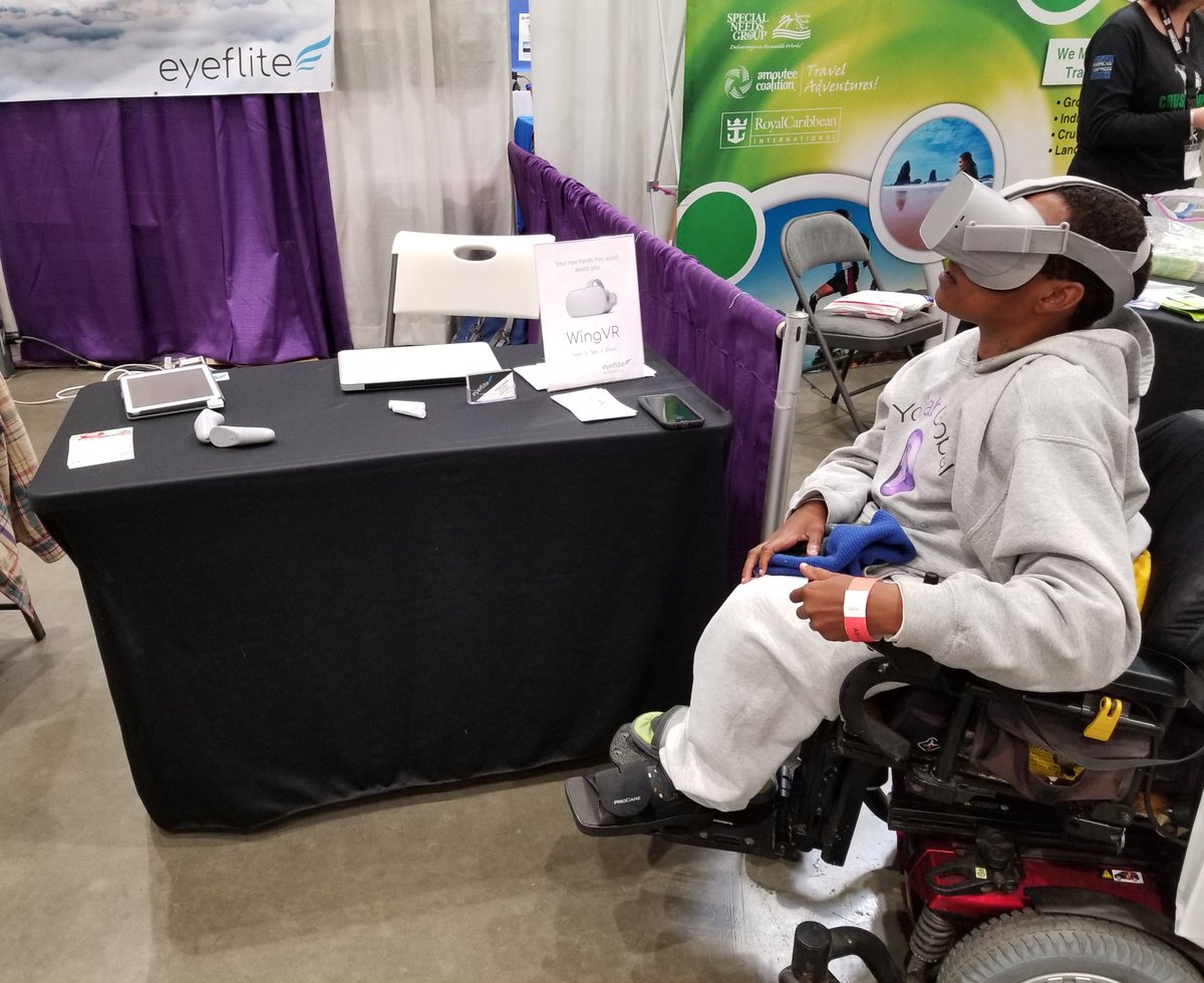 Eyeflite's tweet image. We&apos;ll be revealing #WingVR at the #ATIA19 @atiaorlando conference, Jan. 29 – Feb. 2, 2019 in Orlando, FL. Stop by booth #216 to try it!
bit.ly/29k9emv
#assisitvetechnology #virtualreality #eyeflite #headtracking #handsfree