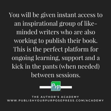 CreagerCole's tweet image. If you’re overwhelmed by what goes into publishing a book, look no further. Our friend @JennTGrace has an online program (the Author’s Academy), that walks people through the steps you’ll need to take. Learn more here: publishyourpurposepress.com/creager-cole #PublishYourPurpose #AuthorsAcademy