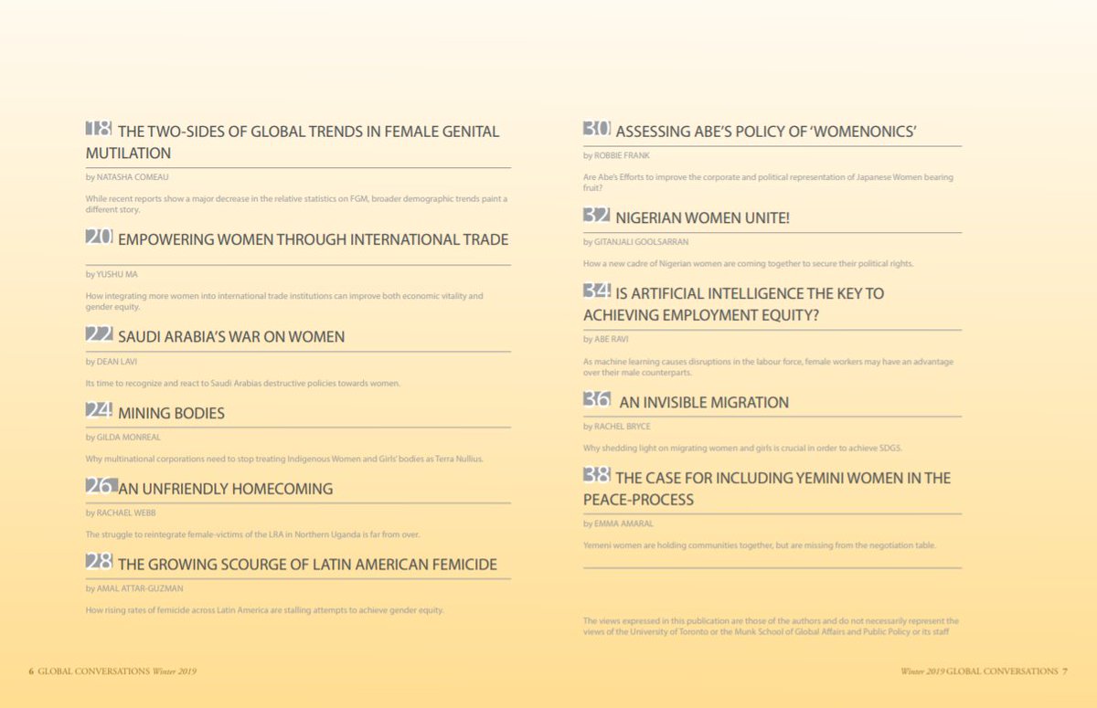 Our Winter 2019 Issue is now LIVE! 🖥️

The Global Conversations team adds nuance to the most pressing global issues through a gendered lens in, "Pathways to Gender Equity: Achieving Social Development Goal 5".

munkgc.com/wp-content/upl…