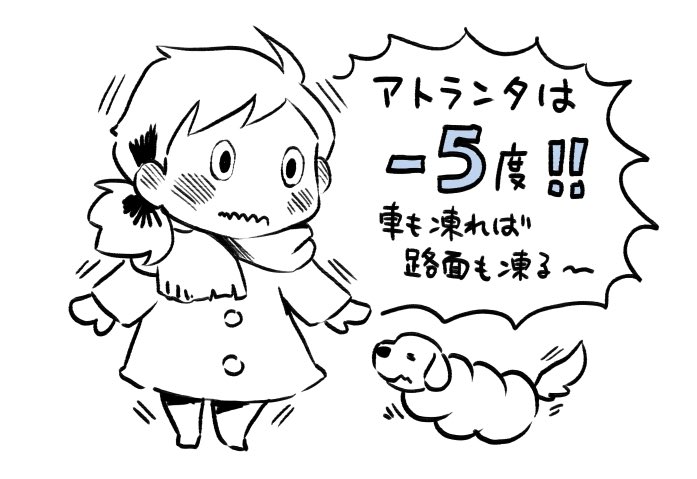 アトランタの寒波本格的になって来まして、マイナス5度とな‥
南部とはいえ内陸なのでとっても寒いです。 