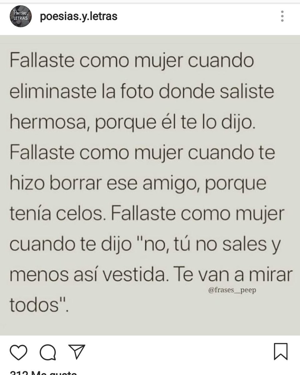 DMujerbendecida's tweet photo. Fallaste como mujer si permites q te trate como propiedad y no como pareja https://t.co/j7y2m6PMuS
