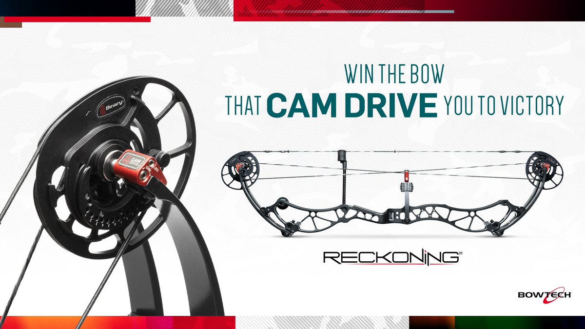 BowtechArchery's tweet photo. Want the new Reckoning? Do you want it for free? Enter for a chance to win and you could be one of the first to own the world's first bow with Deadlock Cam Drive technology.💥

Enter here: https://t.co/S4qtIqCIrS https://t.co/CHKJkditzk