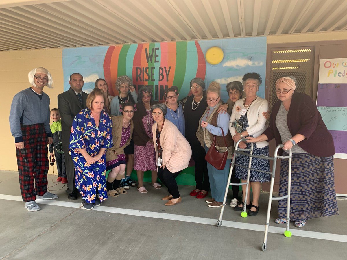 Celebrating the 100th day of school!  Great day with our students today at Red Rock Elementary!