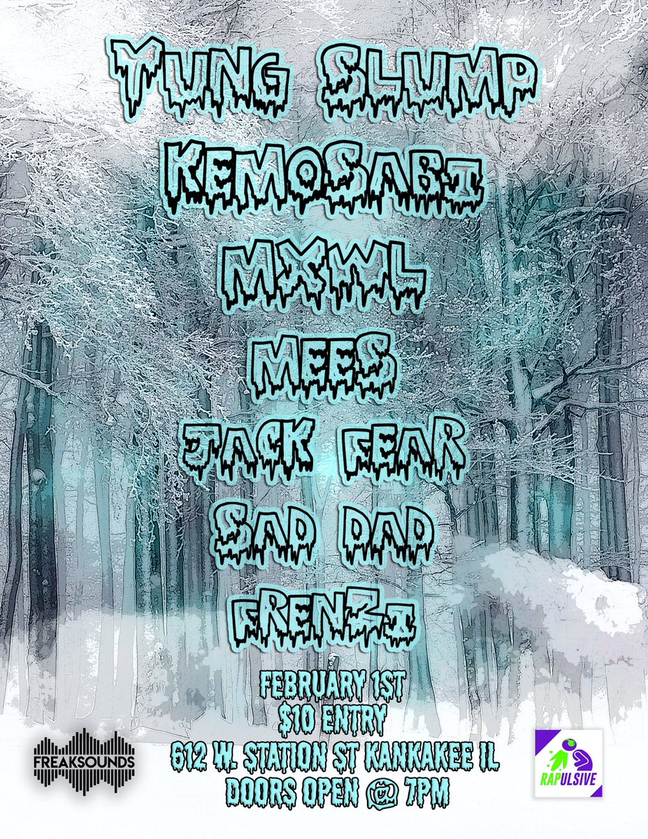 FreakSounds_'s tweet photo. A bit of an update for the concert this Friday, a couple artists unfortunately can’t make it. But don’t worry, @MXWLL22 is now on the lineup! https://t.co/unxT2Xrybe
