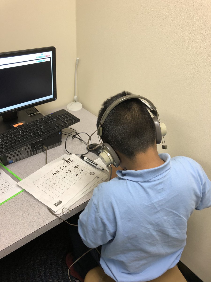 MissFaskel's tweet photo. The 🖥 lab was full of online testers for the 4th grade Math CCA today! Students are becoming more comfortable using @schoolcity tools and accommodations. Thankful for my flexible teammates! #chambersspedsquad @MsMastroianni @pameponce10 @AliefSped @Chambers_Math https://t.co/KFetsn5eL5