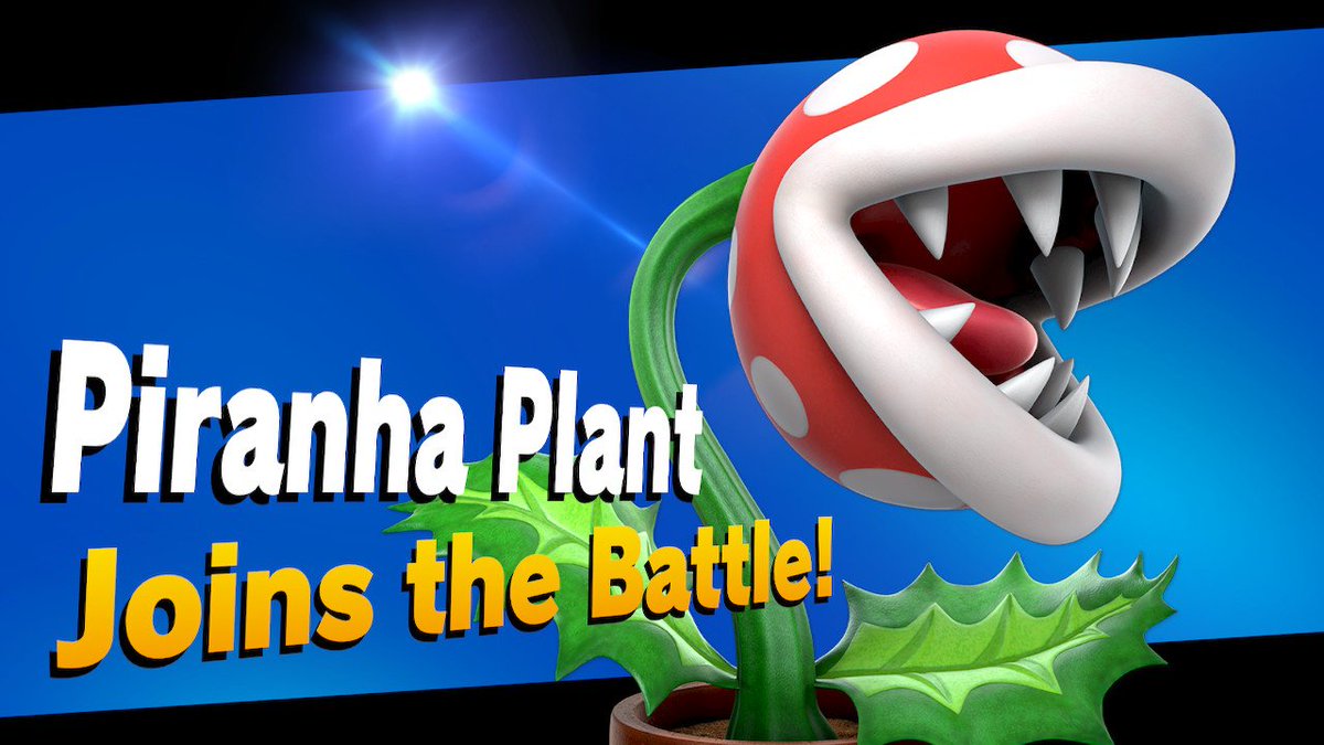NateAndDestroy's tweet image. Oh wow, they really just dropped Piranha Plant in out of nowhere huh?! #SmashBros #SmashBrosUltimate #NintendoSwitch