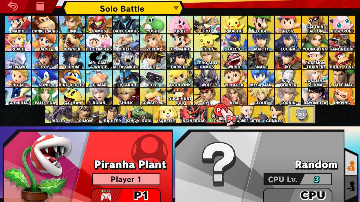 NateAndDestroy's tweet image. Oh wow, they really just dropped Piranha Plant in out of nowhere huh?! #SmashBros #SmashBrosUltimate #NintendoSwitch