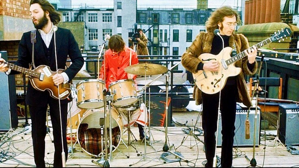 OTD, fifty years ago in 1969, London, the final live performance #TheBeatles #London #SavileRow #rooftopconcert #finalperformance #sixtiesmusic #1960s #sixties #AppleCorps #getback