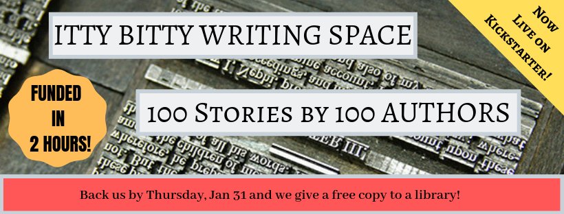 JasonWBrick's tweet image. This kickstarted anthology is giving a copy to a library for every copy bought. #flashfiction #libraries kickstarter.com/projects/brick…