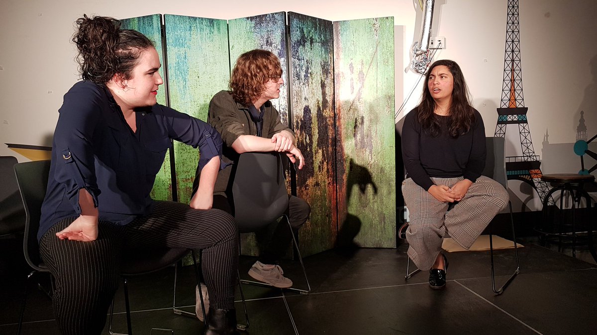 Enjoyed improv from #DempseyAndBadman with guests #OldBill on Saturday evening at @ChapelPlayhouse Great to see this new theatre so busy, as indeed was the @thechapelkx bar above. And great to see @Velenzia and <a href="/SassyClyde/">Sassy Clyde</a> looking after the theatre so well.