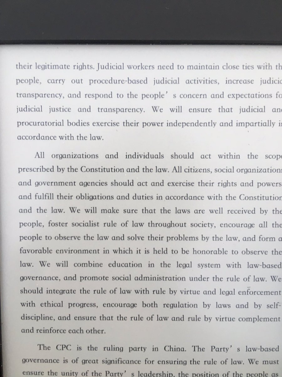 Xi supports an independent and impartial judiciary