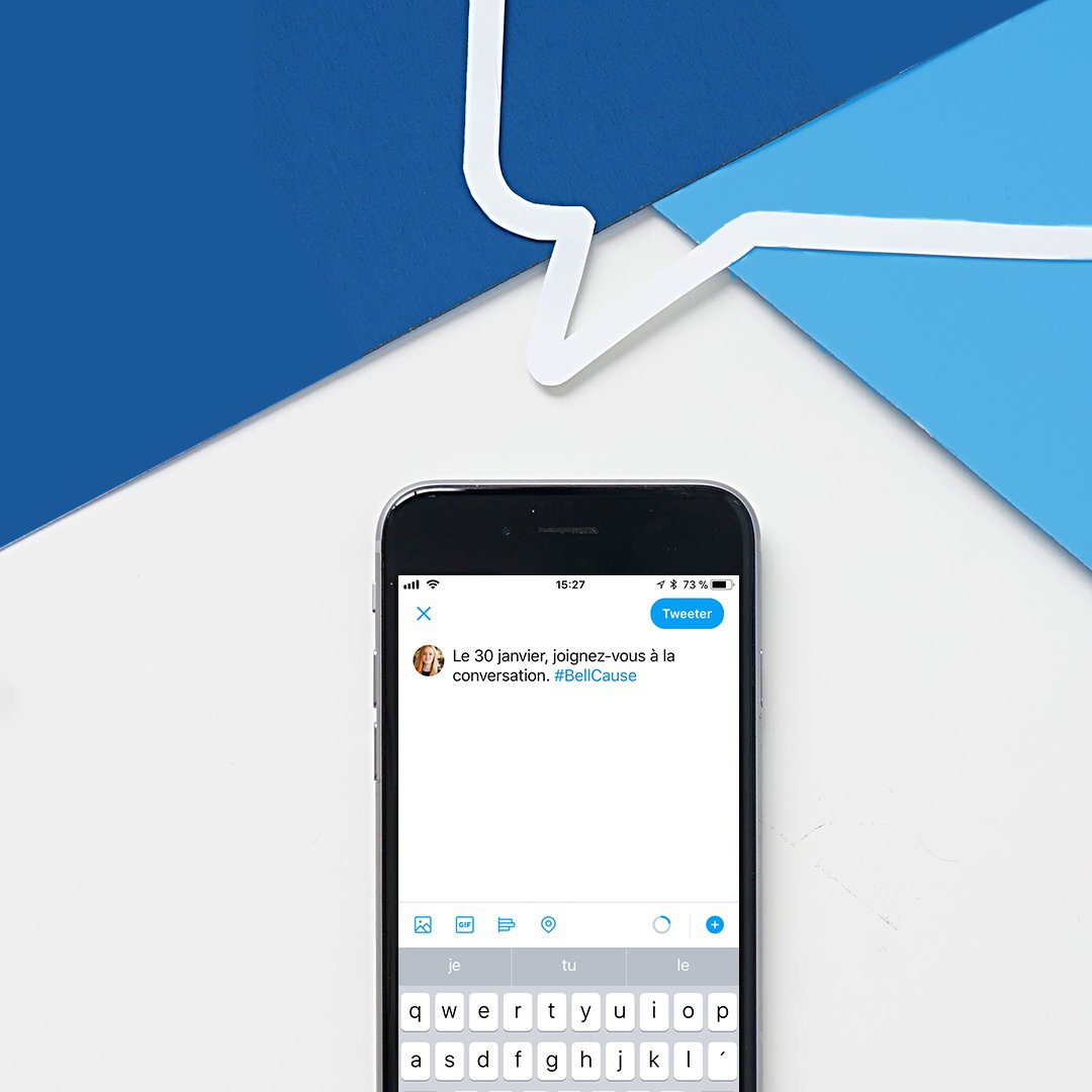 Aujourd’hui pour chaque tweet et retweet contennat #BellCause, Bell donnera 5¢ pour des initiatives en #santémentale au Canada. Rejoins la conversation : bit.ly/2E3Zv1t