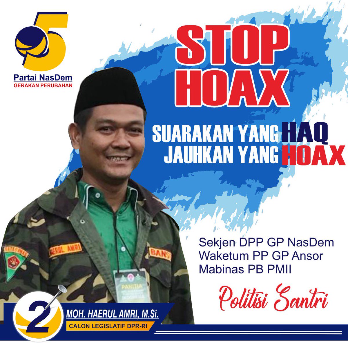 SahabatMHA's tweet photo. Stop Hoax !!! 

#NasDemAntiMahar #CalegNasDem #StopHoax https://t.co/BkDZyvXCqd