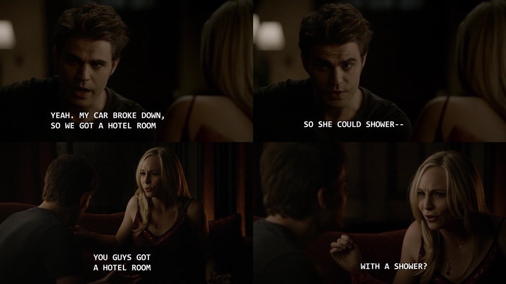 YOU GUYS HE'S SUCH A FUCKING LIAR. he didn't pull away and instantly realize katherine was in elena's body. stefan spent an entire day with "elena" and didn't think anything was wrong until damon and caroline mentioned the weird things going on. i'm tired of his lies.