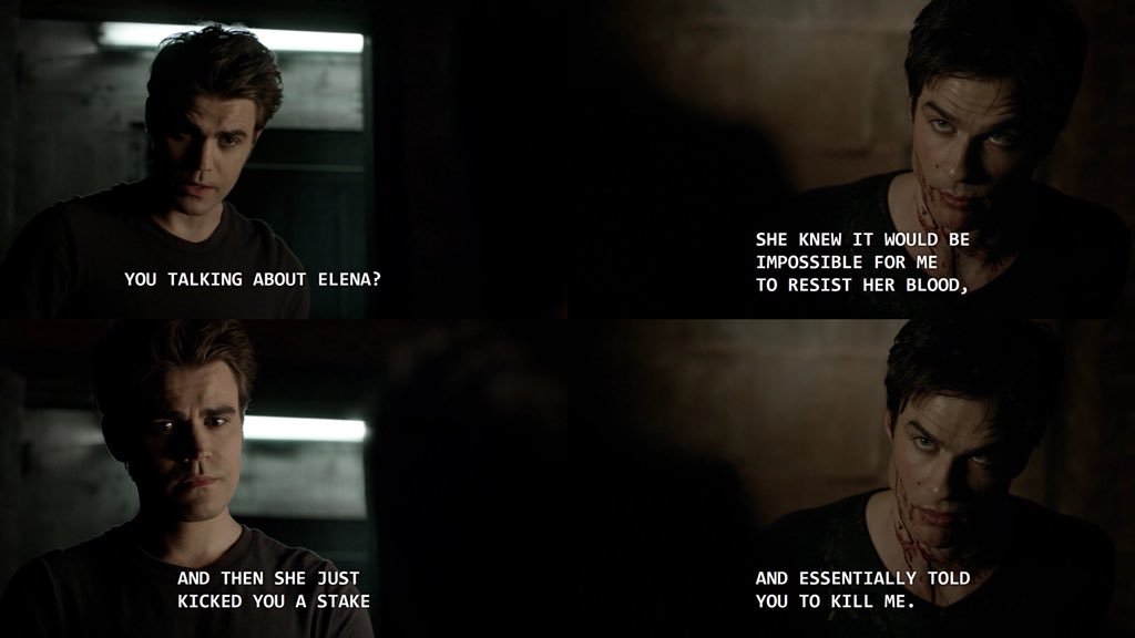 YOU GUYS HE'S SUCH A FUCKING LIAR. he didn't pull away and instantly realize katherine was in elena's body. stefan spent an entire day with "elena" and didn't think anything was wrong until damon and caroline mentioned the weird things going on. i'm tired of his lies.