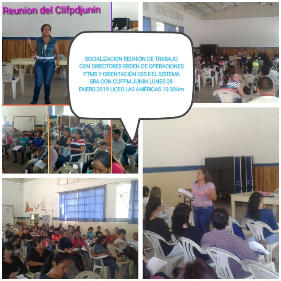 clifpdjunin2018's tweet photo. Cumpliendo con el deber de formar y orientar la política educativa #LealesSiempreTraidoresNunca @charlychaves @psuvaristobulo @MPPEDUCACION @CLIFPMTACHIRA @Crazet2011 https://t.co/IOdLr9GEY7