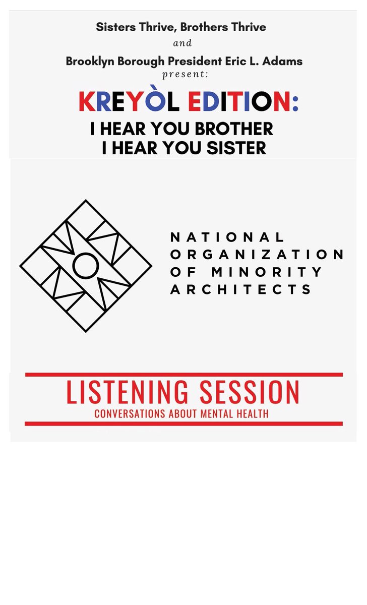 At the invitation of the Office of the First Lady of New York City, Chirlane McCray and the Center for Health Equity at The NYC Department of Health I am looking forward to representing NOMA and participating in the Kreyòl Edition: I hear you brother I hear you sister. TOMORROW