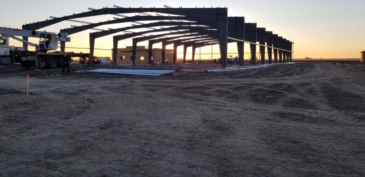 WestcoLtd's tweet photo. Another #preeng rises up against a beautiful alberta sunset. Thanks #zerogravity for the lift! #desigbbuildbetter https://t.co/pQrSIYiwp7