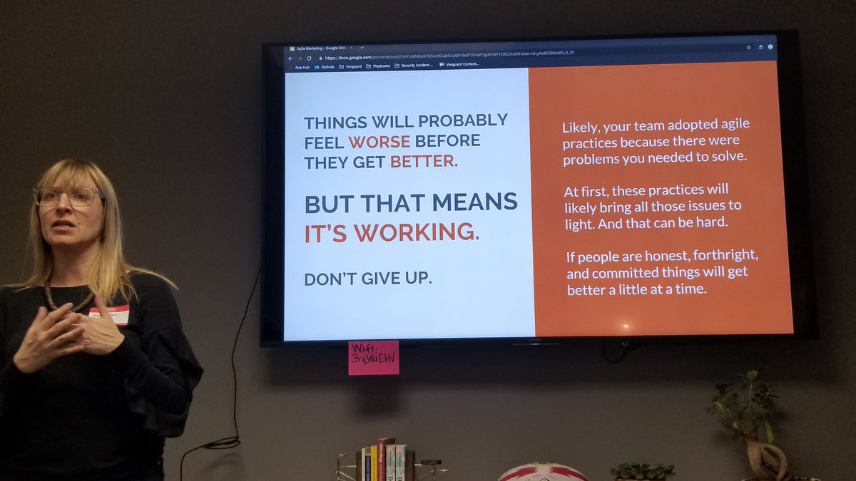 nathanc's tweet image. Because #agilemarketing brings pain points to light, encourages thoughtful introspection &amp;amp; speeds work, it can feel tense and uncomfortable at the beginning–that means it is working

@thisKat #cspdx #agileportland