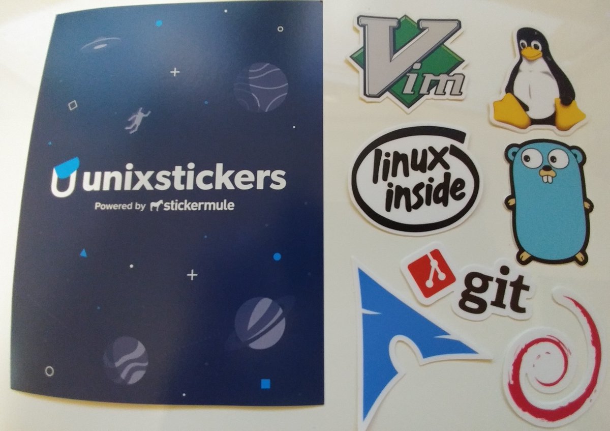 bounrith's tweet photo. @unixstickers Someone doesn't like me :) Got 7/10. Don't send 3, save the postage, I'll just have to order more. Much success in 2019. https://t.co/6HzUjDFIM6