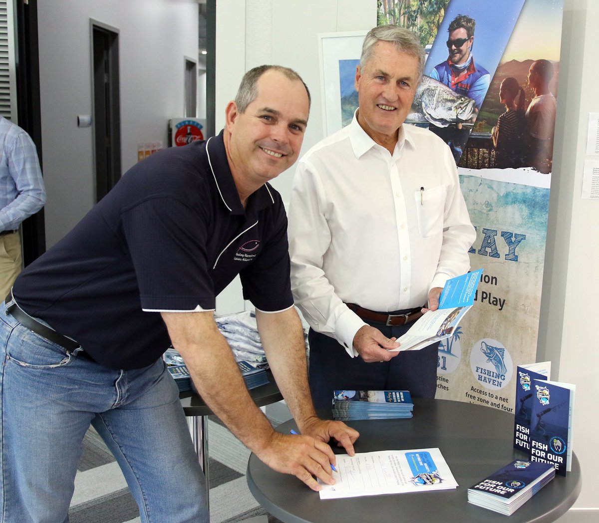 mackaycouncil's tweet photo. Mackay recreational fishers are kicking off the barramundi open season with a pledge to protect their Net Free Zone (NFZ). Spearheaded by the MRFA, the pledge centres around a voluntary code of conduct for anglers. Visit https://t.co/33RTcaBSEk for details and to take the pledge. https://t.co/yRunlRtOaj