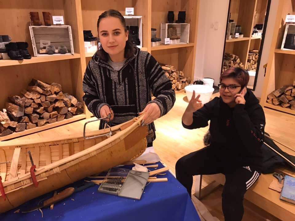 A7G_Official's tweet photo. S/O those those who were able to build a chiman (canoe) from scratch with all the elements involved. Miigwetch to Pinock Smith for teaching and @manitobah supporting us along the way. #chiman #canoebuilders #landbased #elements #teachings #futureisnow #youthrising https://t.co/cutolUkAkm
