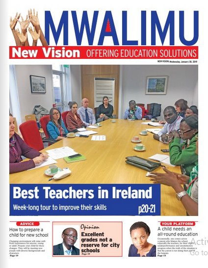 VisionGroup's tweet image. Inside #MWALIMU (#TopTeacher): BEST TEACHERS IN IRELAND; Week-long tour to improve their skills

#VisionGroup #PressDigest
(Details in the #EPAPER via- bit.ly/vgepaper)
Cc. @newvisionwire @CarolNatukunda @willisDaily @Iam_Humphrey @edward_muhumuza @mpagifarid #BestTeacher