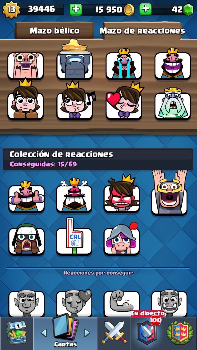 🔥SE VENDE CUENTA DE CLASH ROYALE🔥

⭐️20 victorias 
⭐️Emote exclusivo del fantasma real
⭐️Nivel 13
⭐️Todas las cartas comunes disponibles para mejor al maximo
⭐️Todas las cartas especiales disponibles para subir a nivel 12 (algunas ya nivel maximo
⭐️Épicas a nivel 11,12 y 13