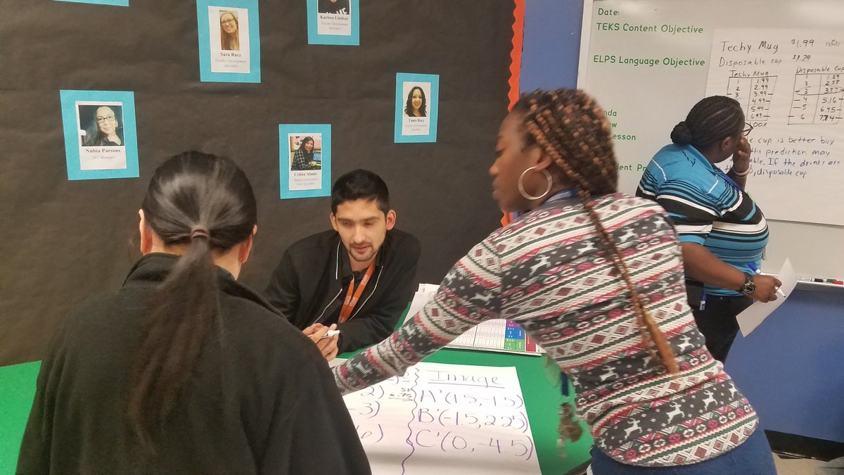 ksealsno's tweet photo. Mrs. Lopez, Principal @edison_school engaging in Professional development with her Math team. Writing Preview.@HISD_SecMath @HISD_Curric . Facilitator. @ksealsno https://t.co/DoGkKnyPNP