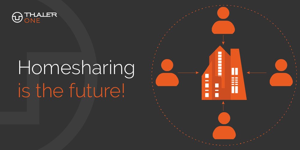 #Homesharing is the future? 
Sharing economy is the new trend. <a href="/ThalerOne/">ThalerOne</a> follows this trend and provides the opportunity to own real estate assets that can be used like a #financial instrument as well.

Learn more about sharing economy in our Telegram 👇
t.me/thaleronechann…