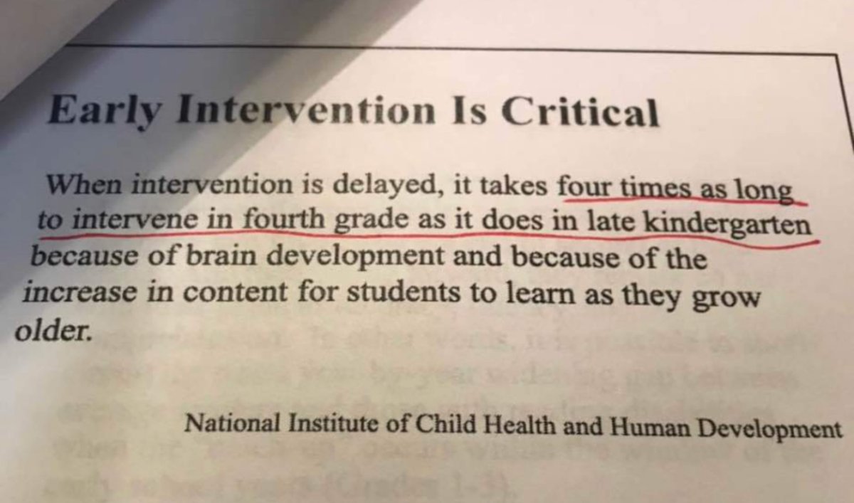 AprilMarieOver1's tweet photo. Food for thought, early interventon is key! https://t.co/2W0rHboFvy