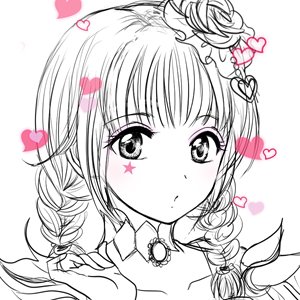 バレンタインドワ子いたずら描き(´･ω･｀)色塗ったりの時間がにゃい…から今日は諦め。