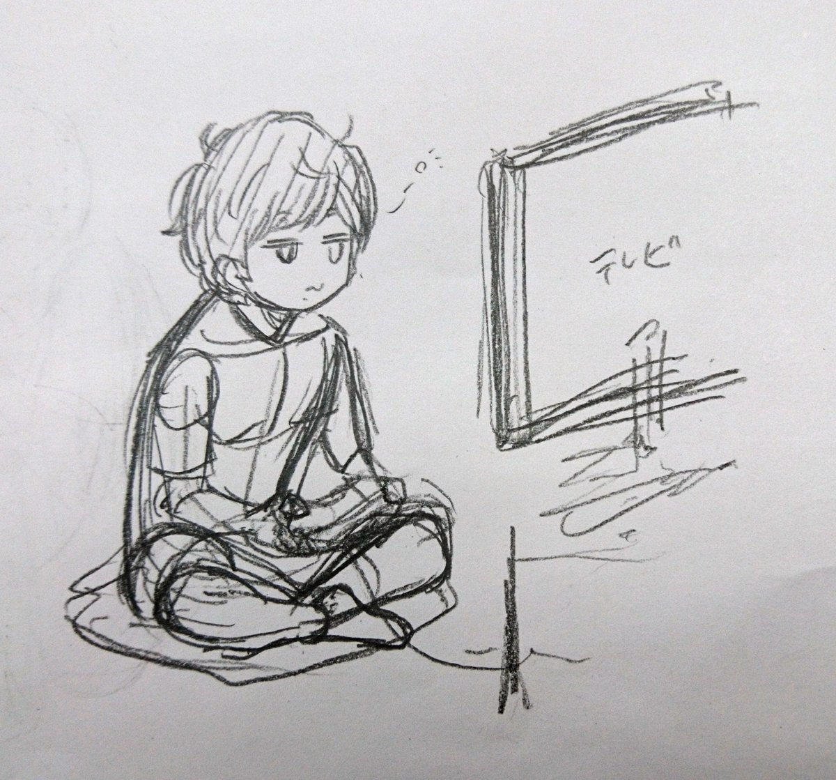 ﾅﾏｹモナ ﾓﾅﾁ ว ᐛ ง ง ᐛ วﾂｯｷｰ 学校の課題で日常の風景をラフで描く みたいなやつのお題のひとつに あぐらをかいてゲームをする人 が 出たんだけど余裕だった ラフである事が救い