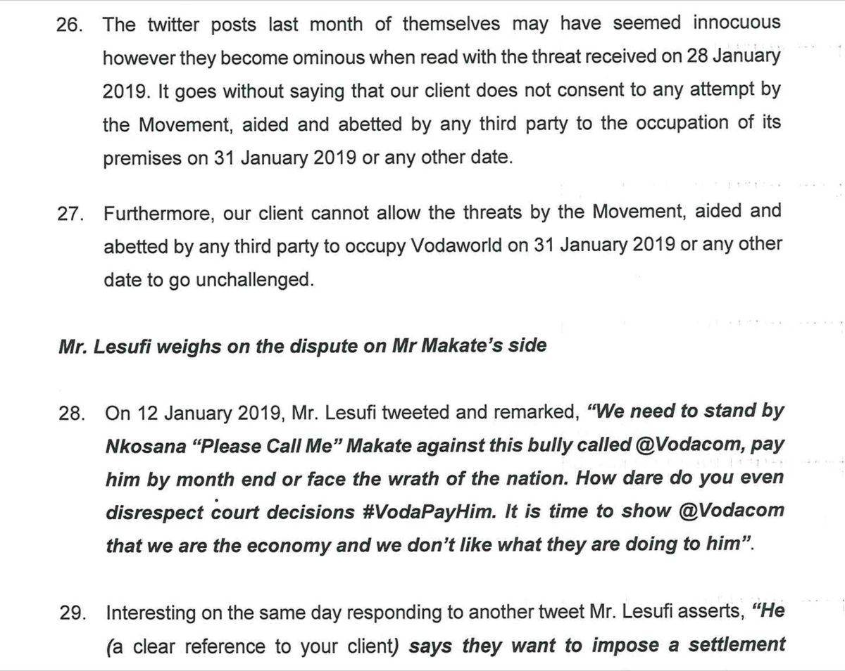 Lesufi's tweet photo. Bring it on ⁦@Vodacom⁩ ! I am NOT easily intimidated. You can’t bully me or silence my support to the weak and vulnerable. This is a democratic country and I have the right to express my views without fear. The apartheid regime detained me without trial . I am not scared! https://t.co/E62GnxFiJ8