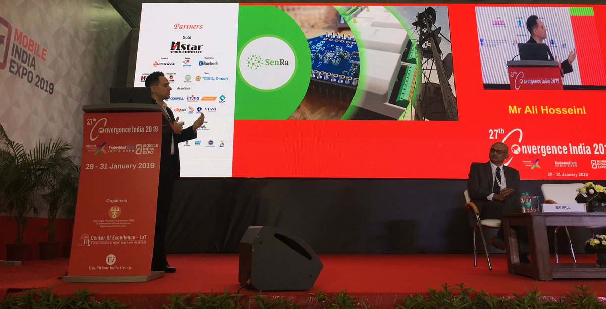 _touio_india's tweet photo. We are having an amazing time here at the @IotIndiaExpo with our CEO @_Ali_Hosseini_ as the keynote #speaker for #IoT empowering #SmartCities #infrastructure! @senraco @LoRaAlliance #LoRa #LoRaWAN #India #technology #digitalnews @SmartCities_HUA @makeinindia https://t.co/hAVeXyvW6C