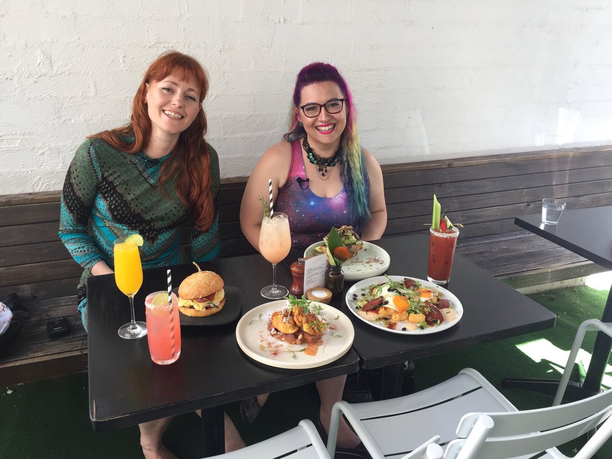 C31Melbourne's tweet photo. Another fun day filming around town with @SarahJonesVent and her mate Suedy for our Best Five Boozy Brunches. Coming soon! #BestFiveInFive #C31Melbourne https://t.co/gdLxjAtpc6