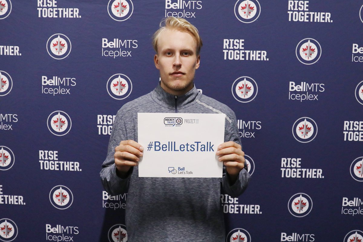 #BellLetsTalk with @PatrikLaine29. For every retweet and tweet using the hashtag #BellLetsTalk, Bell will donate 5¢ towards mental health initiatives. #HockeyTalks