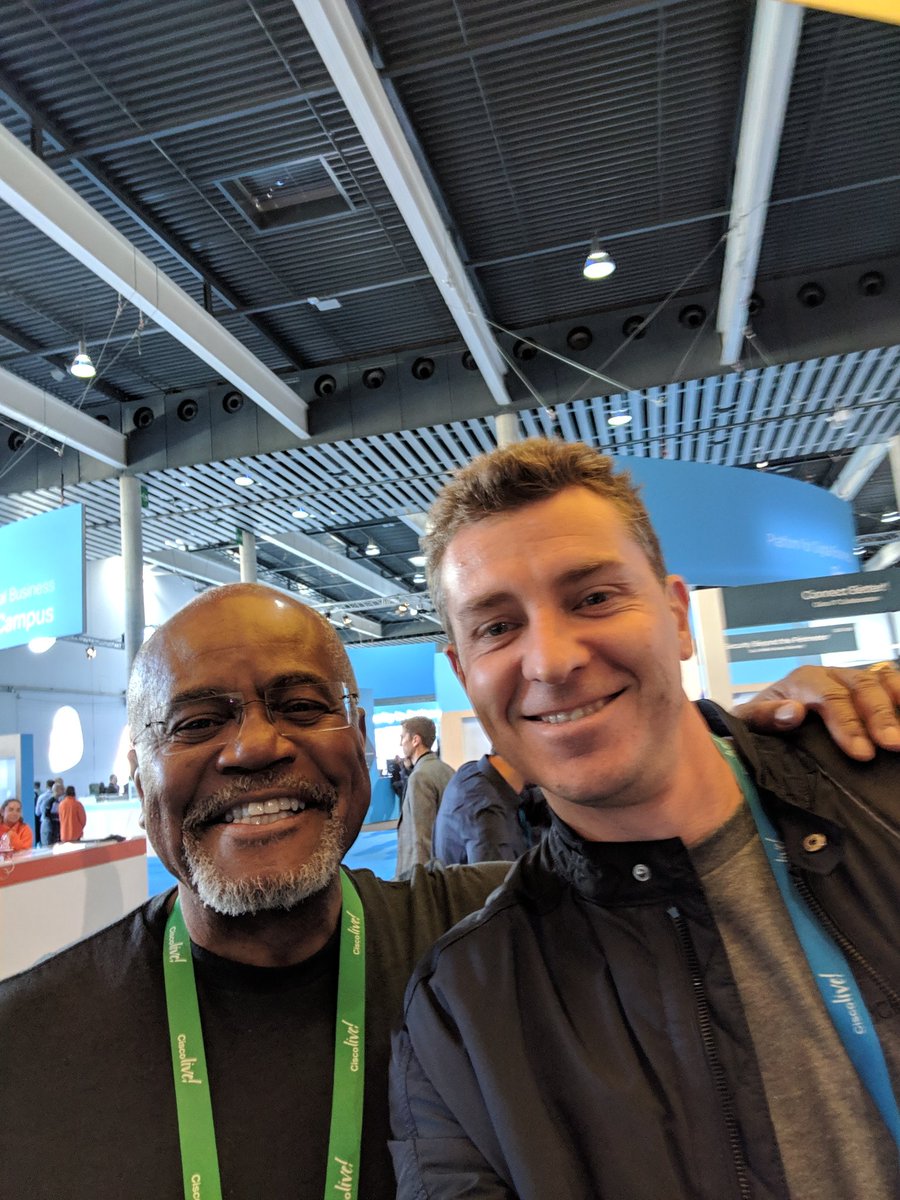 eversonc's tweet image. Day 3 spending some time at dCloud cafe #CLEUR with dCloud Steve @CiscoSecurity