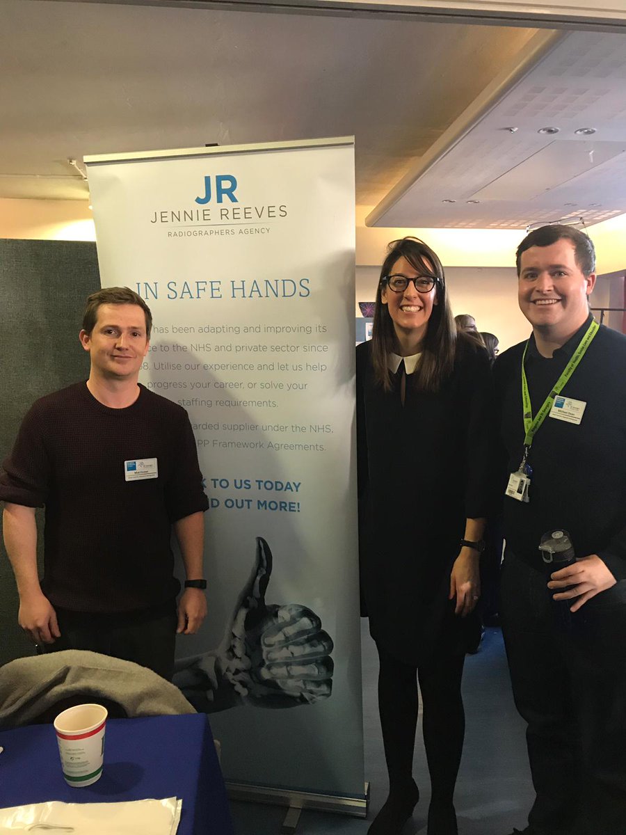 JennieReeves's tweet photo. Lovely to chat to #Radiography Lecturers Mat Foster and @MichaelDean94 Pictured here with @JennieReeves director Vanessa at the @KUStGeorges Diagnostic Radiography Careers Fair @StGeorgesUni @KingstonUni #KUStGeorges #Radiographers #StudentRadiographers https://t.co/ag96yqpoqn