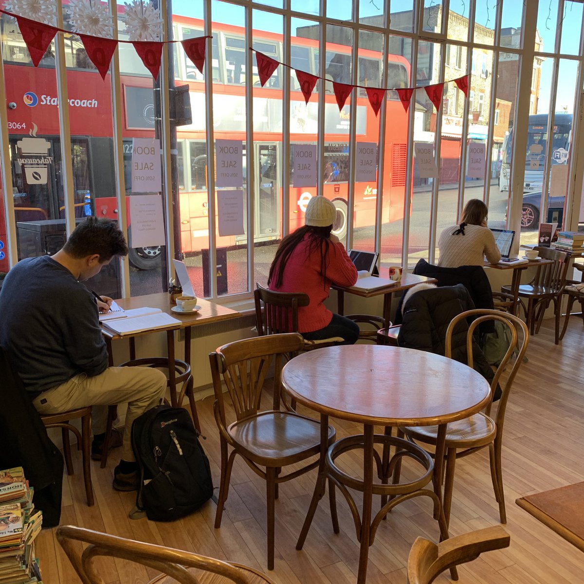 Work and watch the world go by.