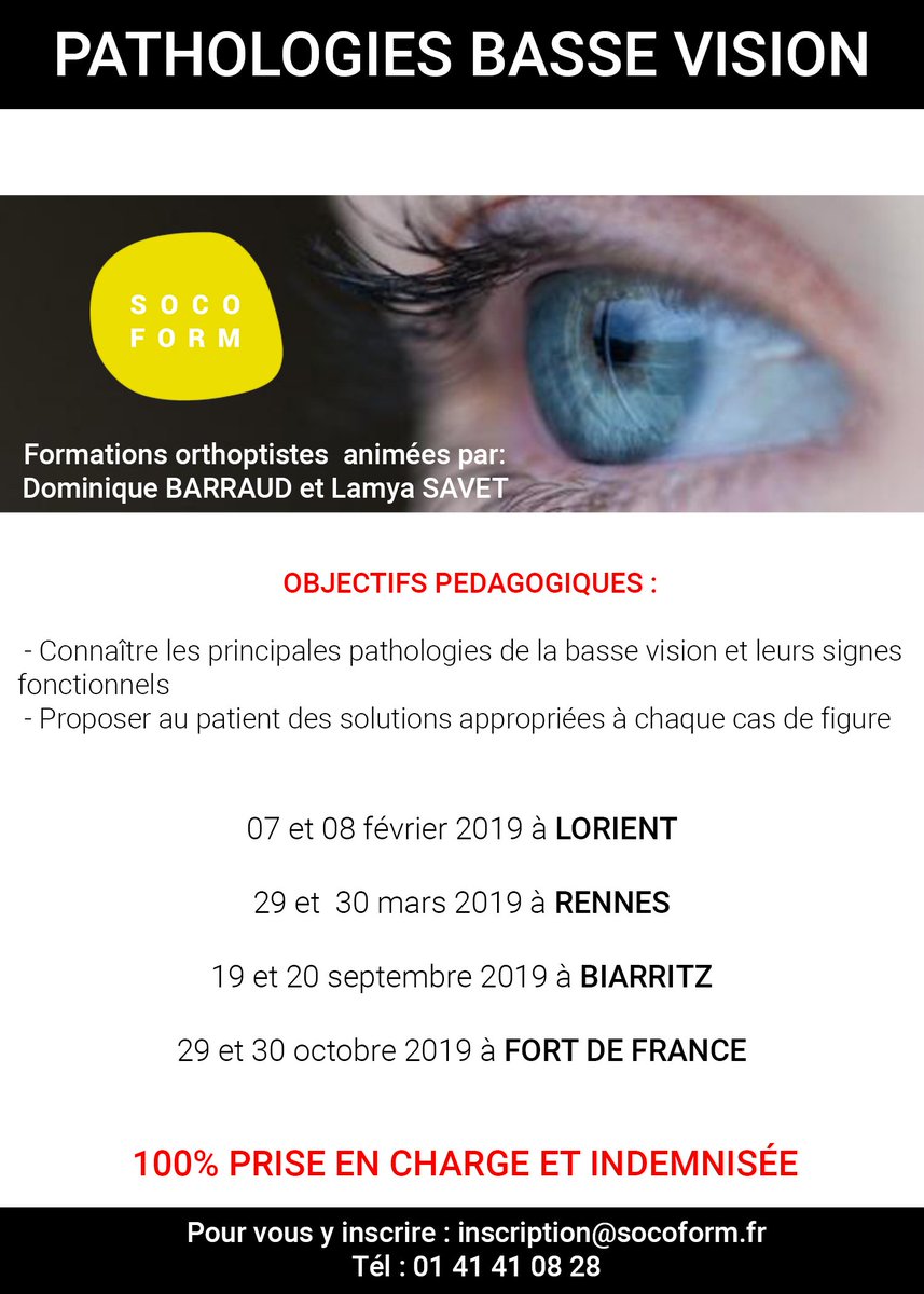 Socoform_asso's tweet photo. Pour vous y inscrire : inscription@socoform.fr
Tél : 01 41 41 08 28
Vous pouvez également vous inscrire via le site: https://t.co/nCtPCQ0ZoJ https://t.co/IF2uvb5Thl