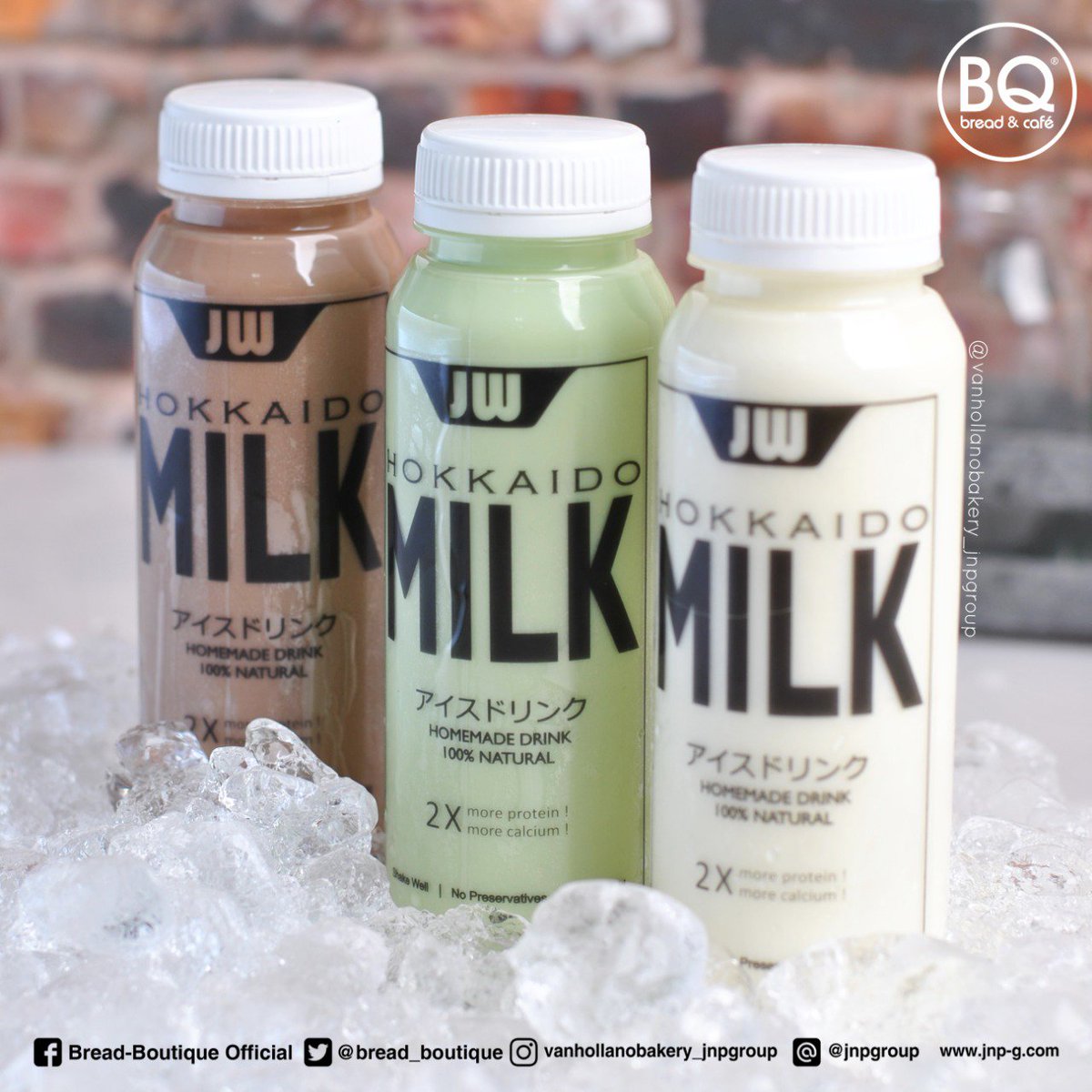 Butuh kesegaran yang tiada habisnya..? 🤔
Hokkaido Milk lah jawaban nyaaa 😋😋
Ada 3 varian rasa nih BQ Lovers :
- Original
- Coklat
- Green Tea
Yuk Cobain guys..!! 😊
Homemade Drink, 100% Natural dan 2x more Protein &amp; Calcium..!!
😋😋😋