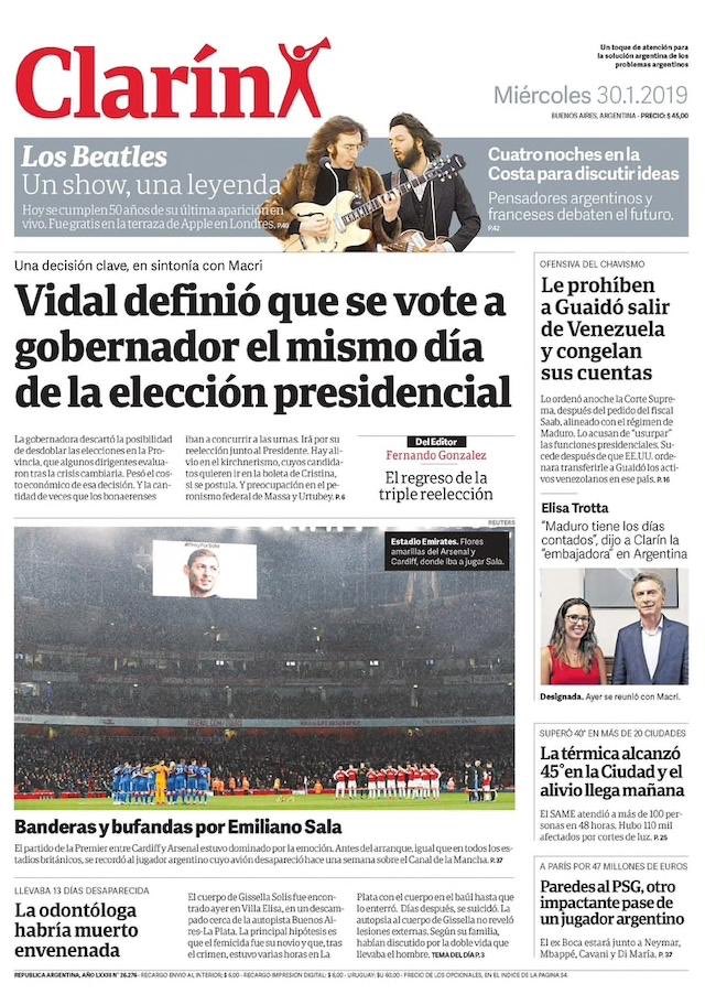 10/01/2008, gobierno de CFK: 50.000 cortes de luz simultaneos. Tapa de Clarin.

30/01/2019, gobierno de Macri: 120.000 cortes simultáneos. No es tapa de Clarin.

🤷🏻‍♂️