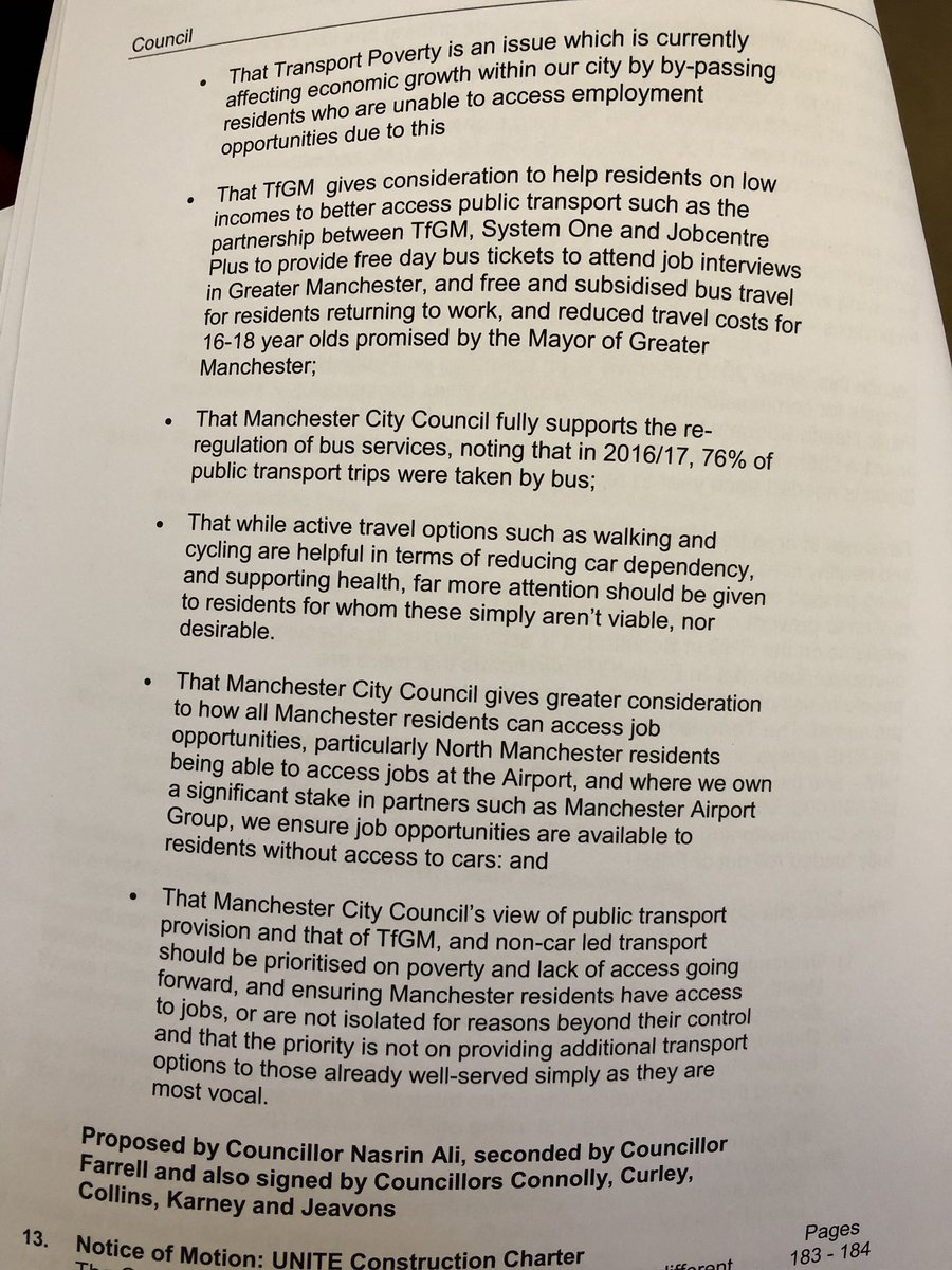 @NasrinAli786 speaking on the motion on #transportpoverty @tfgm @BetterBusesGM @AndyBurnhamGM we need a fully integrated transport system and a reregulation of the bus network @StagecoachGM