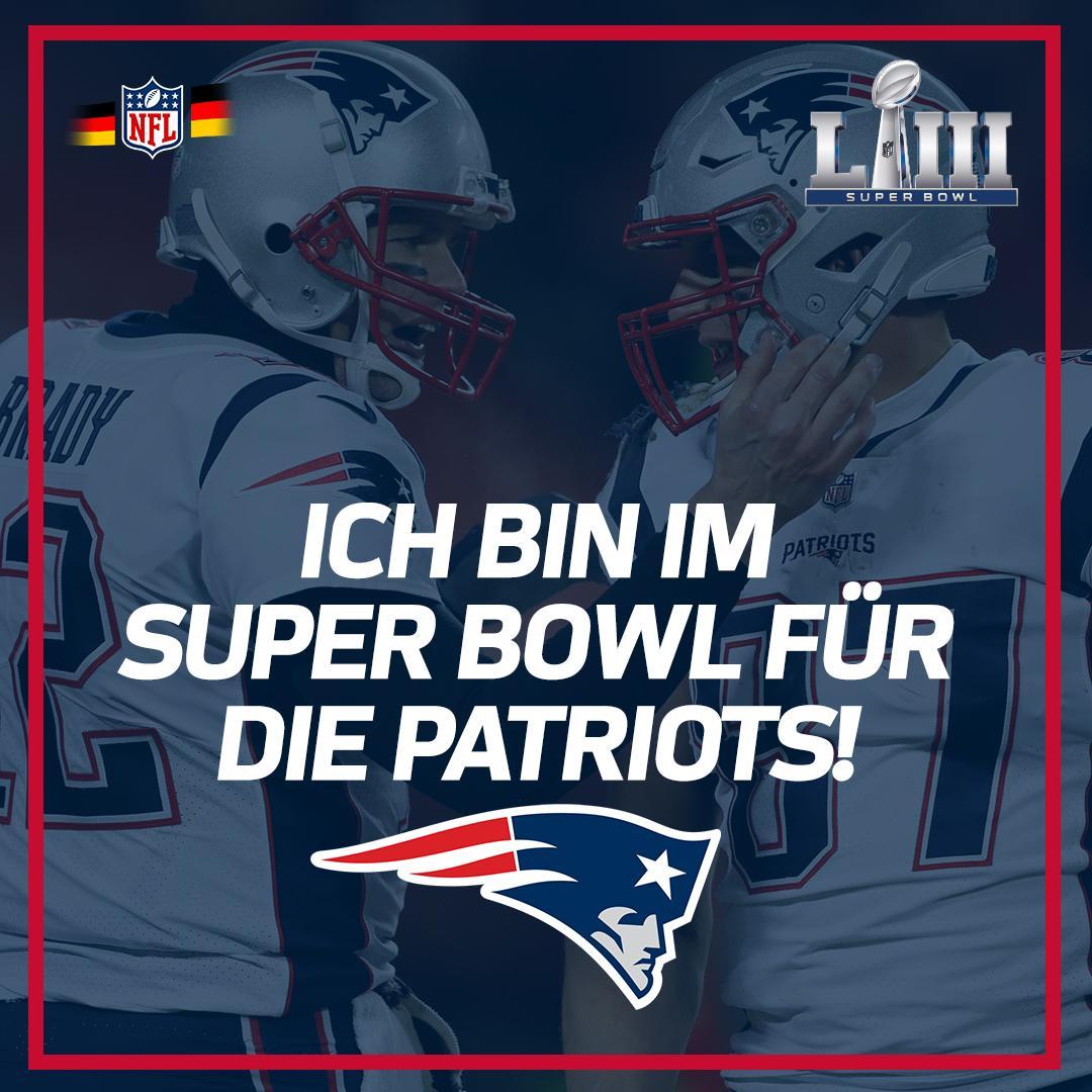Retweete diesen Post und zeig deinen Freunden, wem du im <a href="/SuperBowl/">Super Bowl</a> die Daumen drückst! 💙❤ #SBLIII #GoPats #EverythingWeGot <a href="/patsdeutsch/">Patriots Deutschland</a>